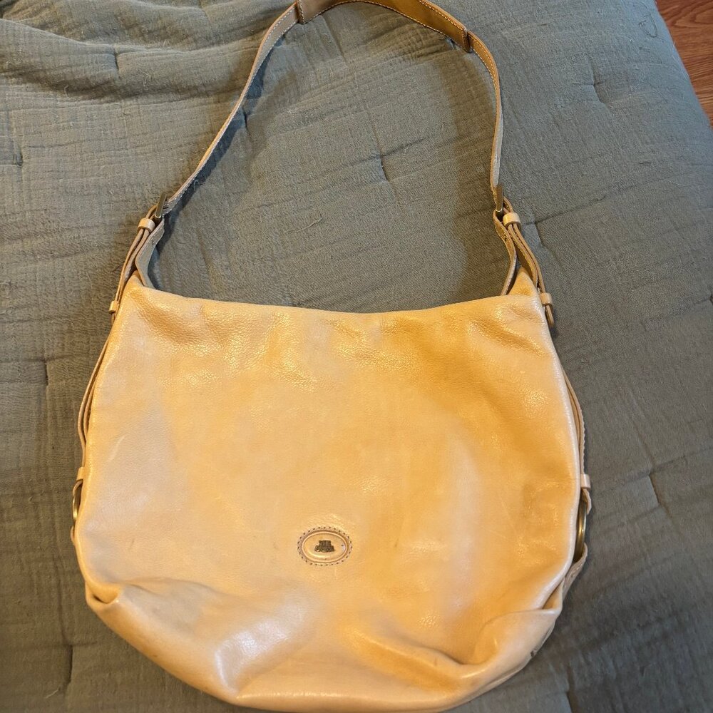 The Bridge Beige Leather Tote Bag